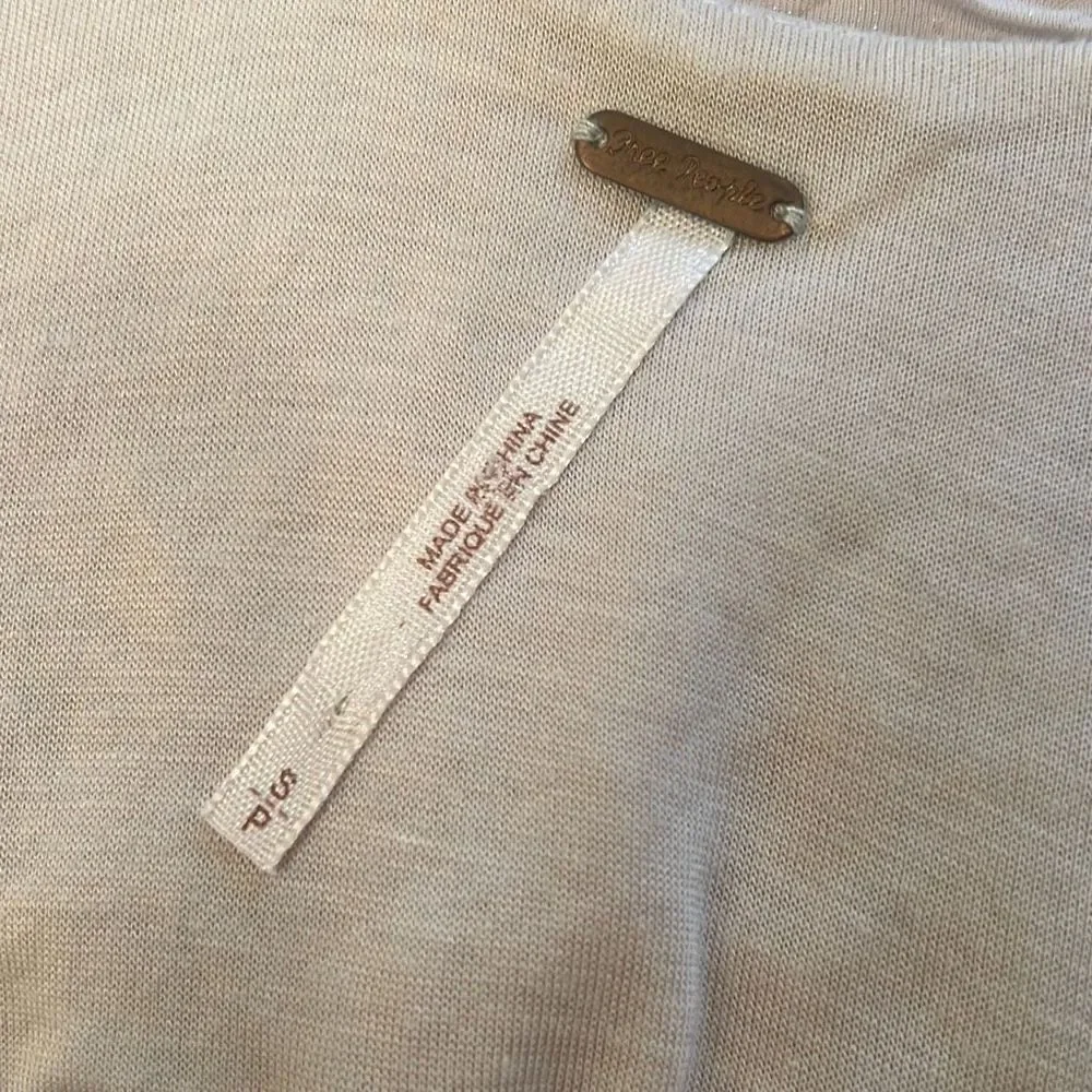 Free People Bringing Sexy Back Women's Cream Beaded Open Back Dress - Picture 8 of 9